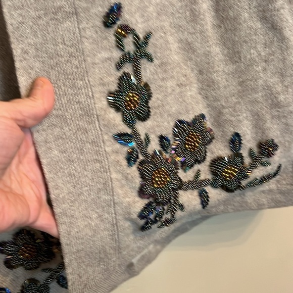 Vintage Lambswool Sweater and Cardigan Set Hand Beaded Size M - Picture 10 of 15